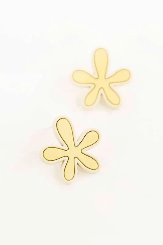 Flower Cloud Earrings | Yellow sold by Charming Charlie