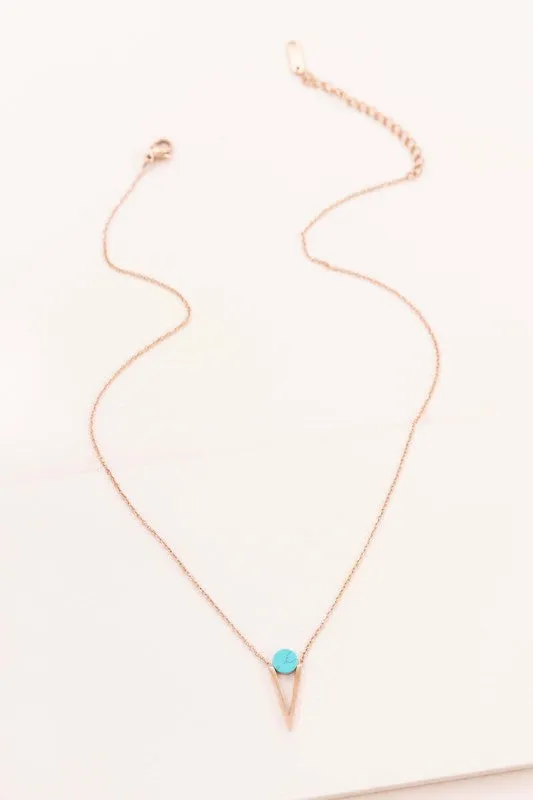 Tensly Point Stone Necklace | Rose Gold (14K) sold by Charming Charlie product image thumbnail 4