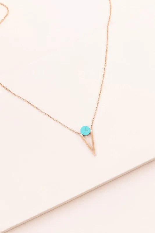 Tensly Point Stone Necklace | Rose Gold (14K) sold by Charming Charlie product image thumbnail 3
