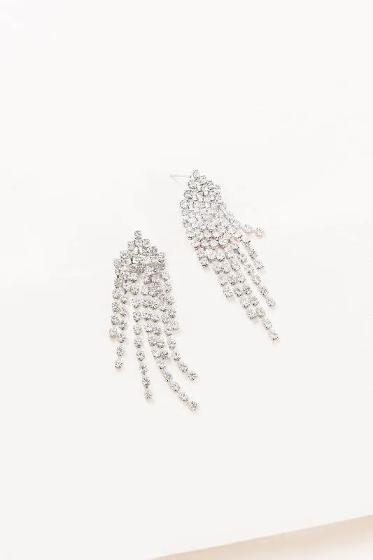 Rhinestone Tassel Earrings sold by Charming Charlie product image thumbnail 3