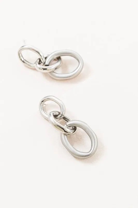 Let's Link Up Earrings | Silver sold by Charming Charlie
