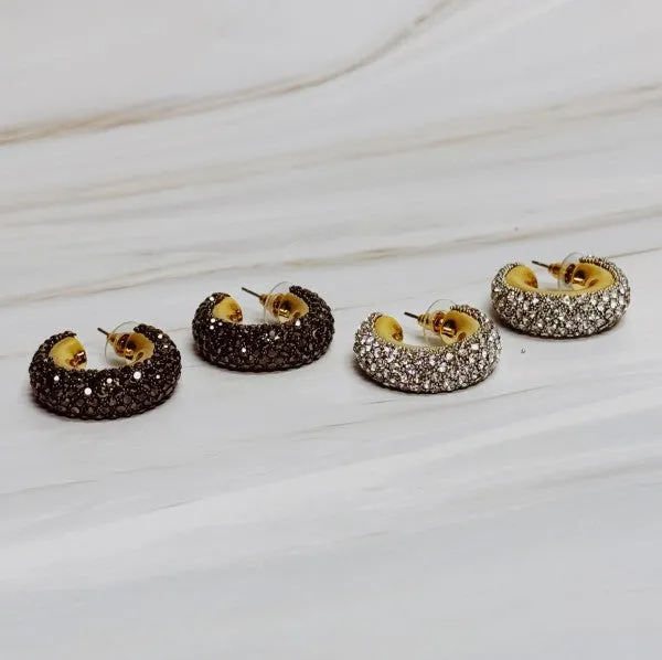 Glam Bling Hoop Earrings sold by Charming Charlie product image thumbnail 2