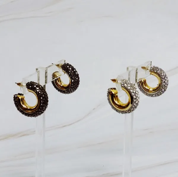 Glam Bling Hoop Earrings sold by Charming Charlie