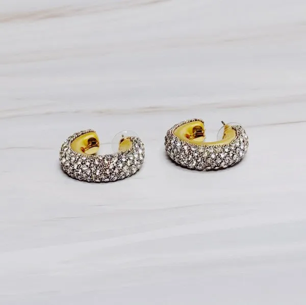 Glam Bling Hoop Earrings sold by Charming Charlie product image thumbnail 4