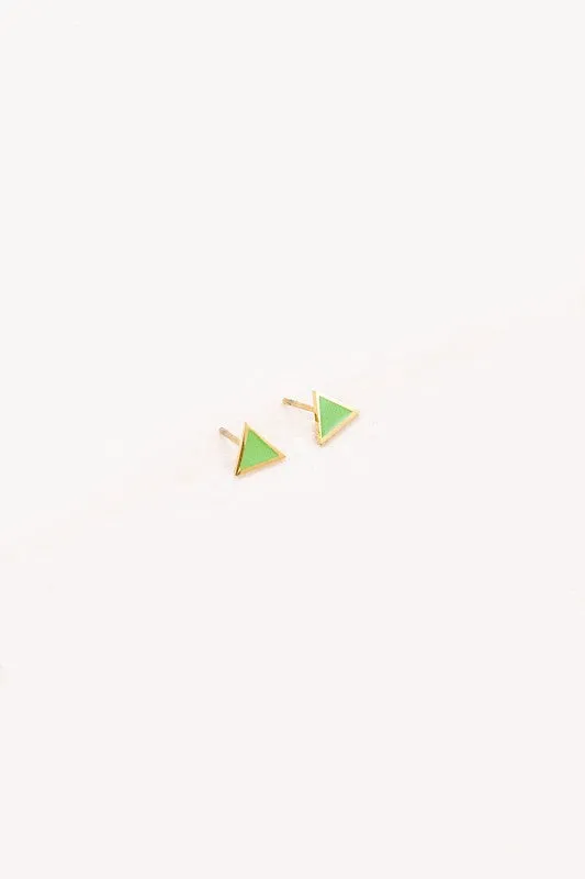 Triangle Spectrum Stud Earrings | Gold (14K) sold by Charming Charlie product image thumbnail 4
