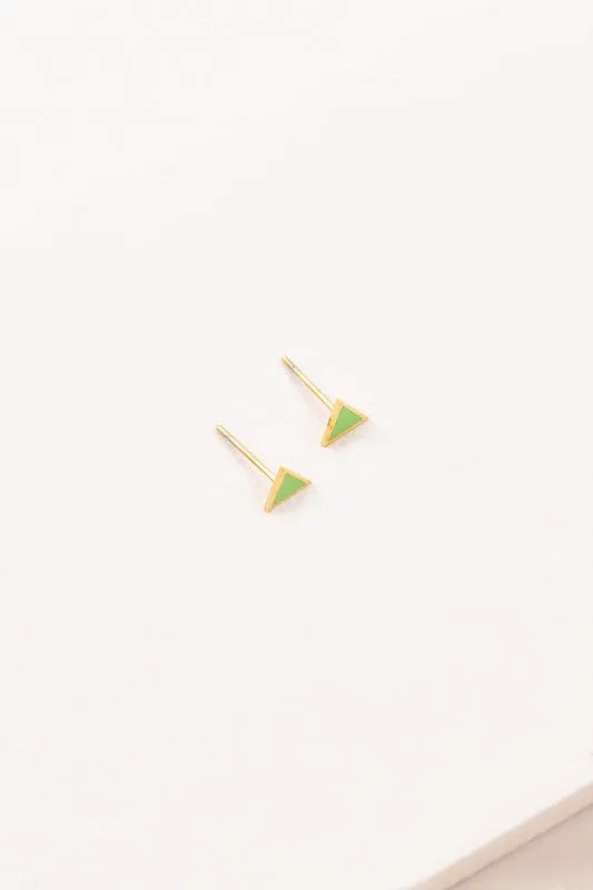 Triangle Spectrum Stud Earrings | Gold (14K) sold by Charming Charlie product image thumbnail 3