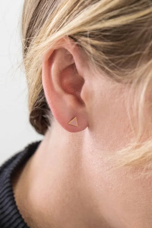 Triangle Spectrum Stud Earrings | Gold (14K) sold by Charming Charlie product image thumbnail 5