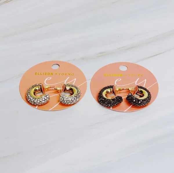 Small Glam Bling Hoop Earrings sold by Charming Charlie product image thumbnail 2