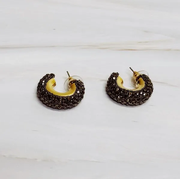 Small Glam Bling Hoop Earrings sold by Charming Charlie product image thumbnail 3