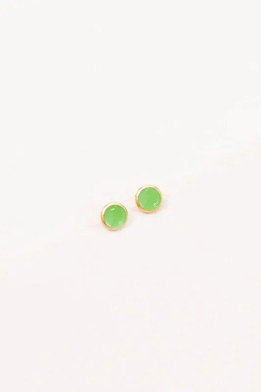 8mm Palette Earrings | Pear Green (14K) sold by Charming Charlie