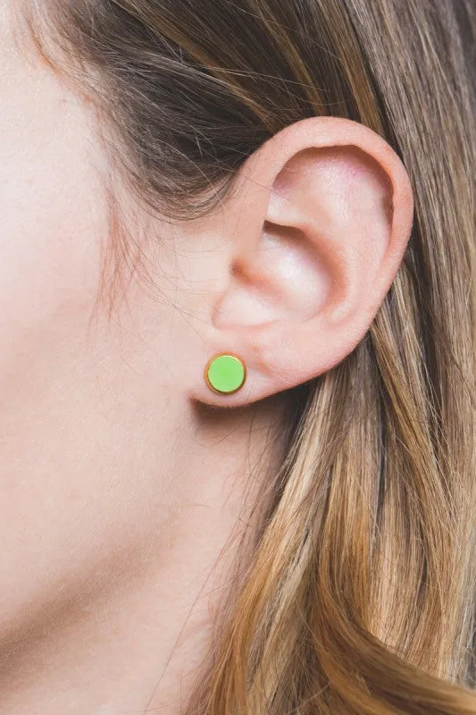 8mm Palette Earrings | Pear Green (14K) sold by Charming Charlie product image thumbnail 2