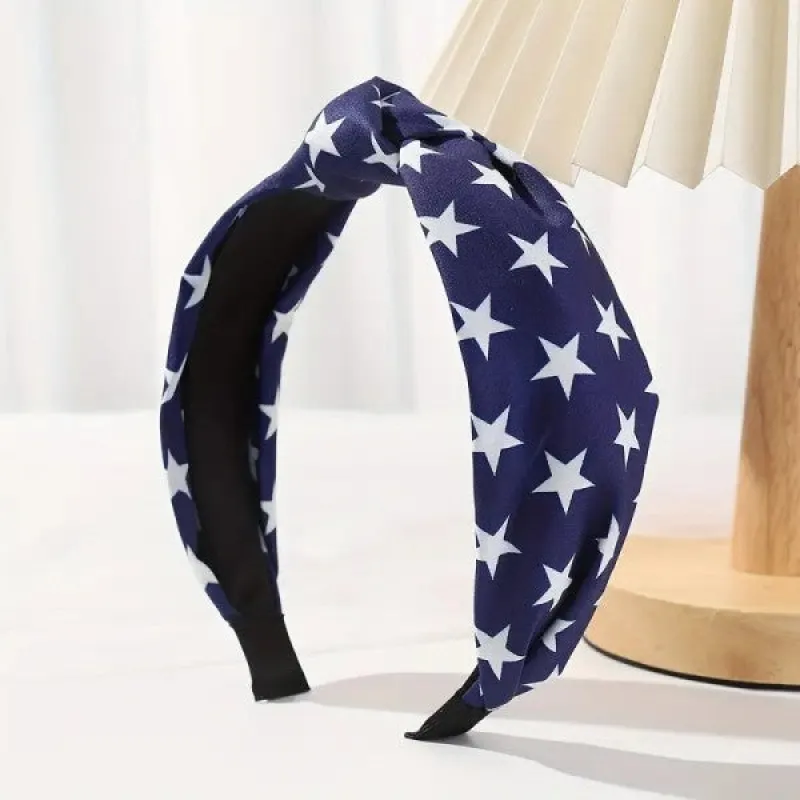 Blue Star Patriotic Cloth Knotted Headband sold by Charming Charlie