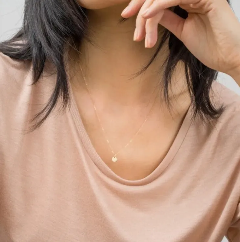 Dainty Circle Necklace, Silver/Gold/Rose Gold sold by Charming Charlie