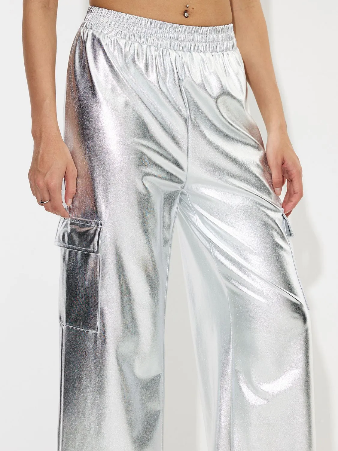 Elastic Waist Wide Leg Pants sold by Charming Charlie product image thumbnail 4