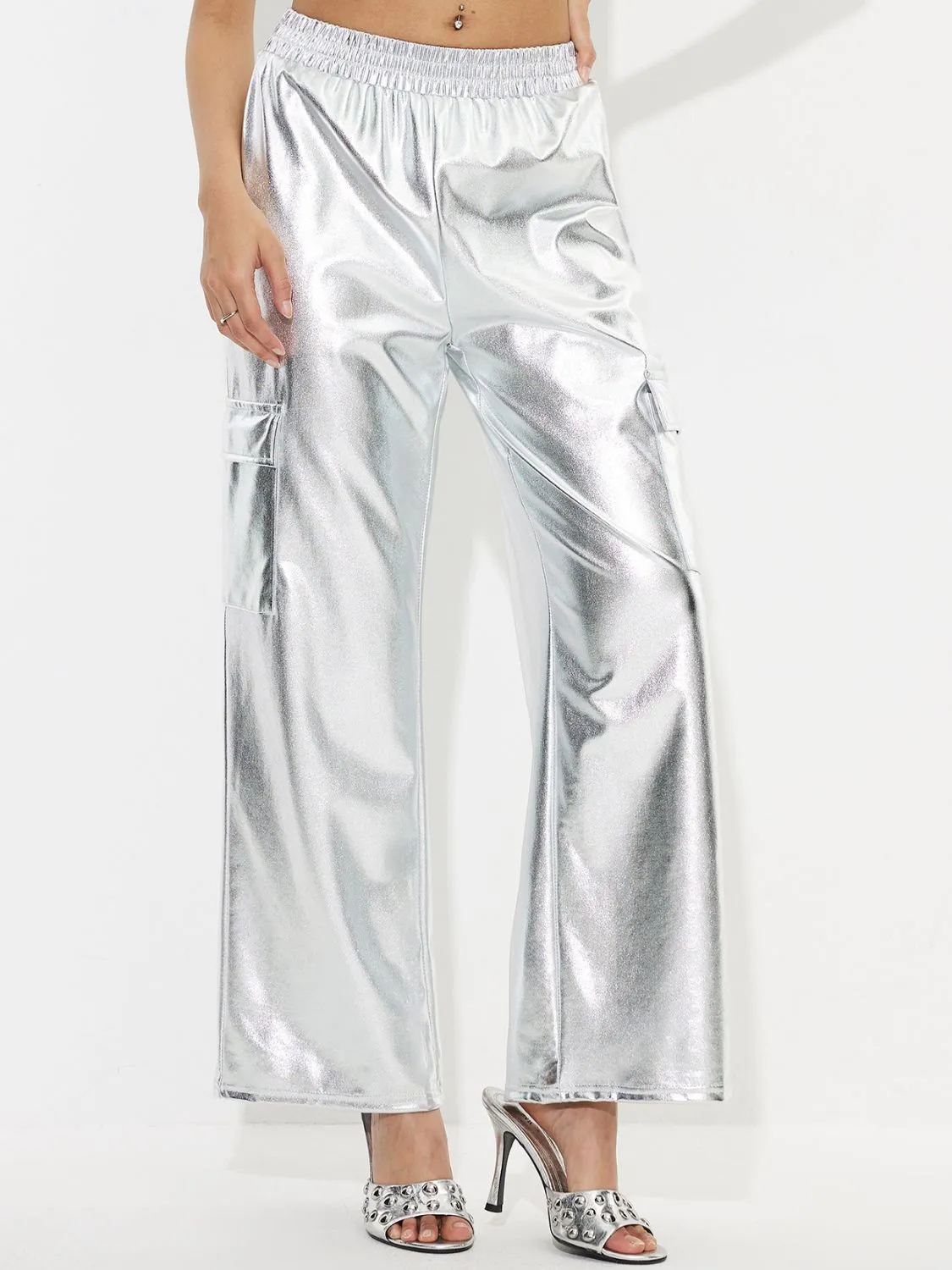 Elastic Waist Wide Leg Pants sold by Charming Charlie product image thumbnail 3