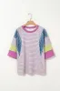 purple stripe cotton shirt top sold by Charming Charlie
