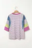 purple stripe cotton shirt top sold by Charming Charlie