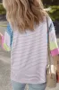 purple stripe cotton shirt top sold by Charming Charlie