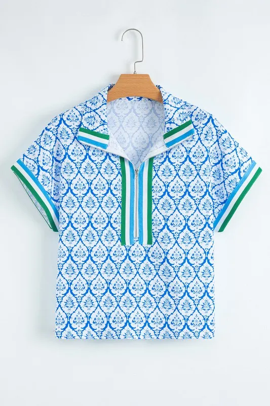 blue boho dolman tunic blouse sold by Charming Charlie product image thumbnail 2