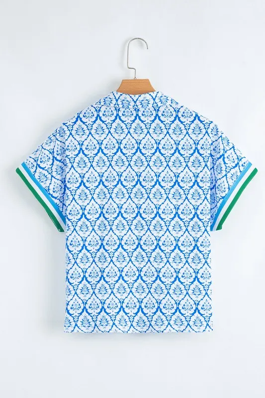 blue boho dolman tunic blouse sold by Charming Charlie product image thumbnail 3