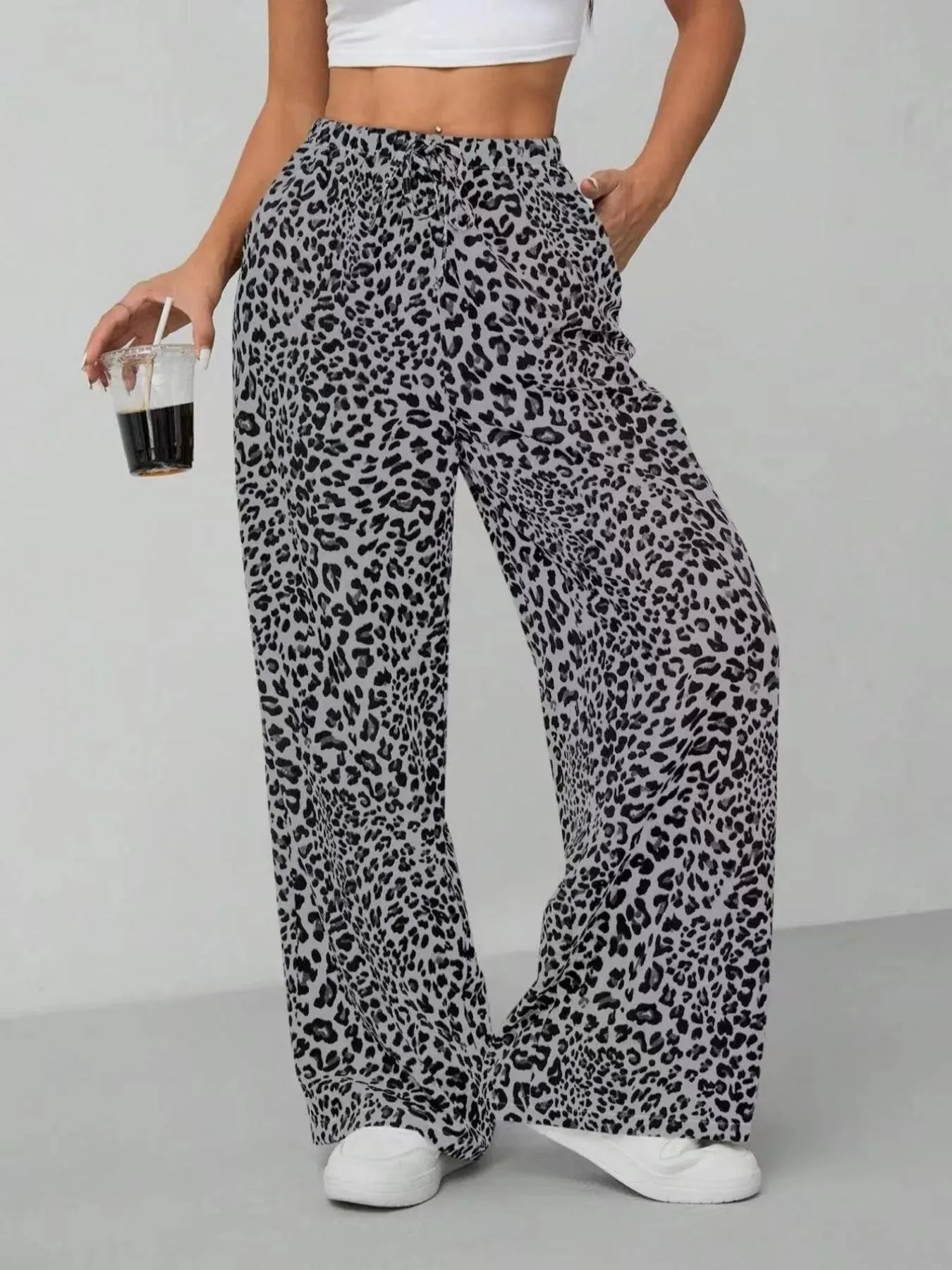 Leopard Print Wide Leg Pants sold by Charming Charlie product image thumbnail 4