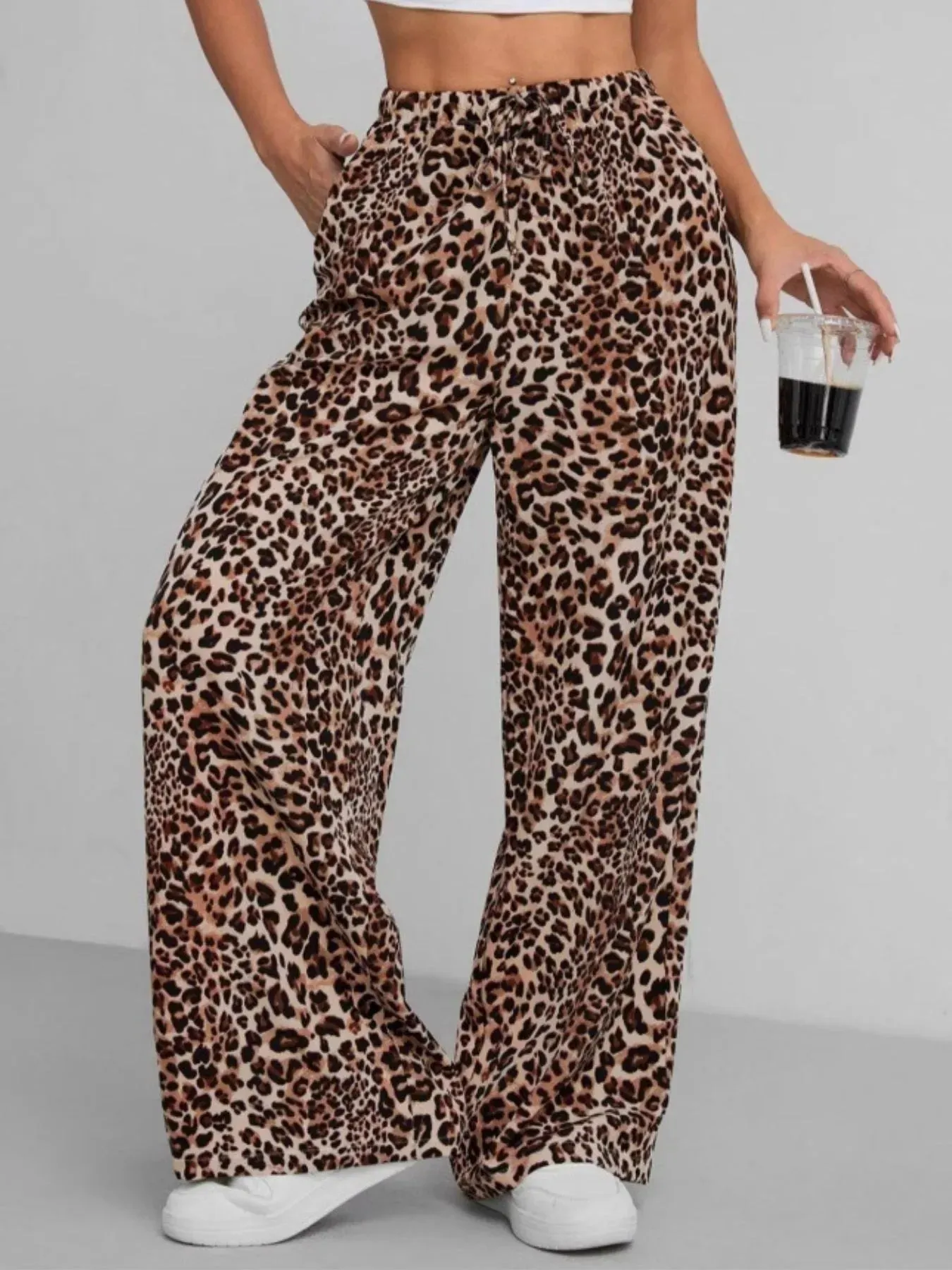 Leopard Print Wide Leg Pants sold by Charming Charlie product image thumbnail 3