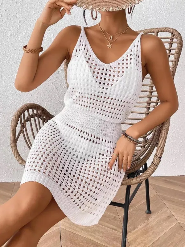 Crochet Sleeveless Knit Cover Up Dress sold by Charming Charlie