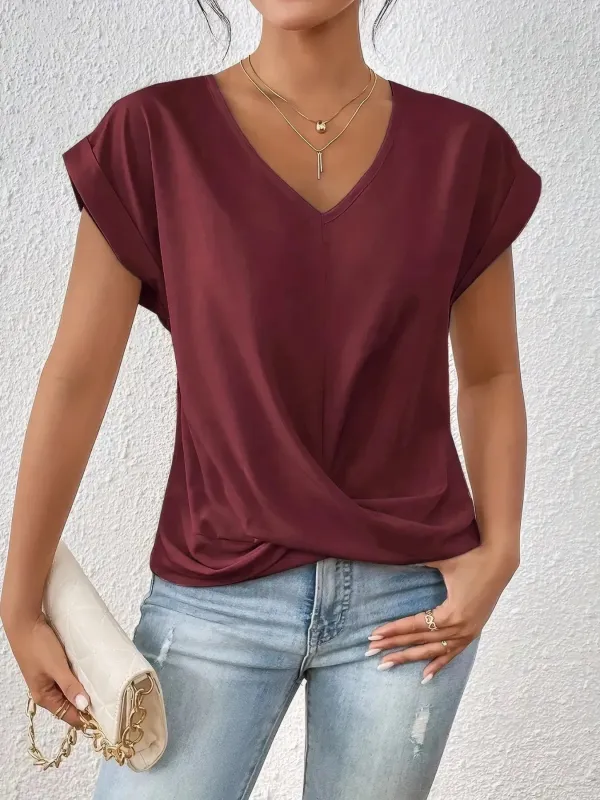 V-Neck Twist Front Top sold by Charming Charlie
