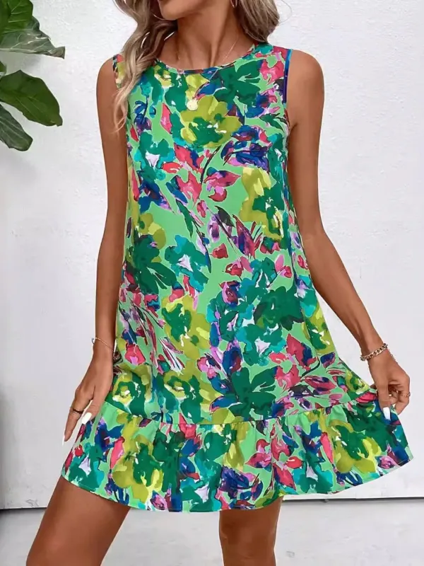 Printed Sleeveless Summer Mini Dress sold by Charming Charlie