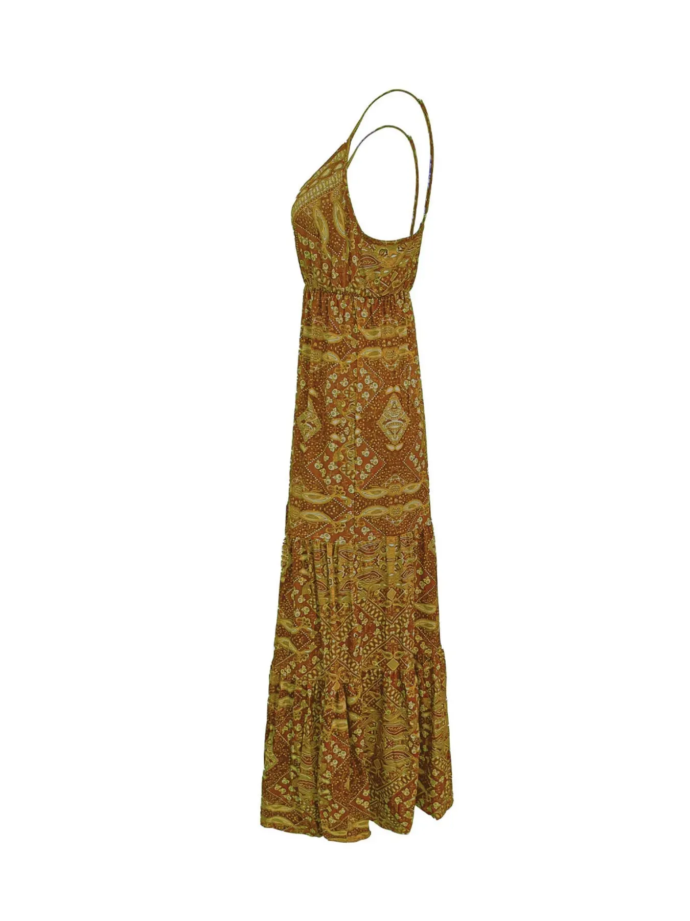 Full Size Printed V-Neck Maxi Cami Dress Plus Size sold by Charming Charlie product image thumbnail 3