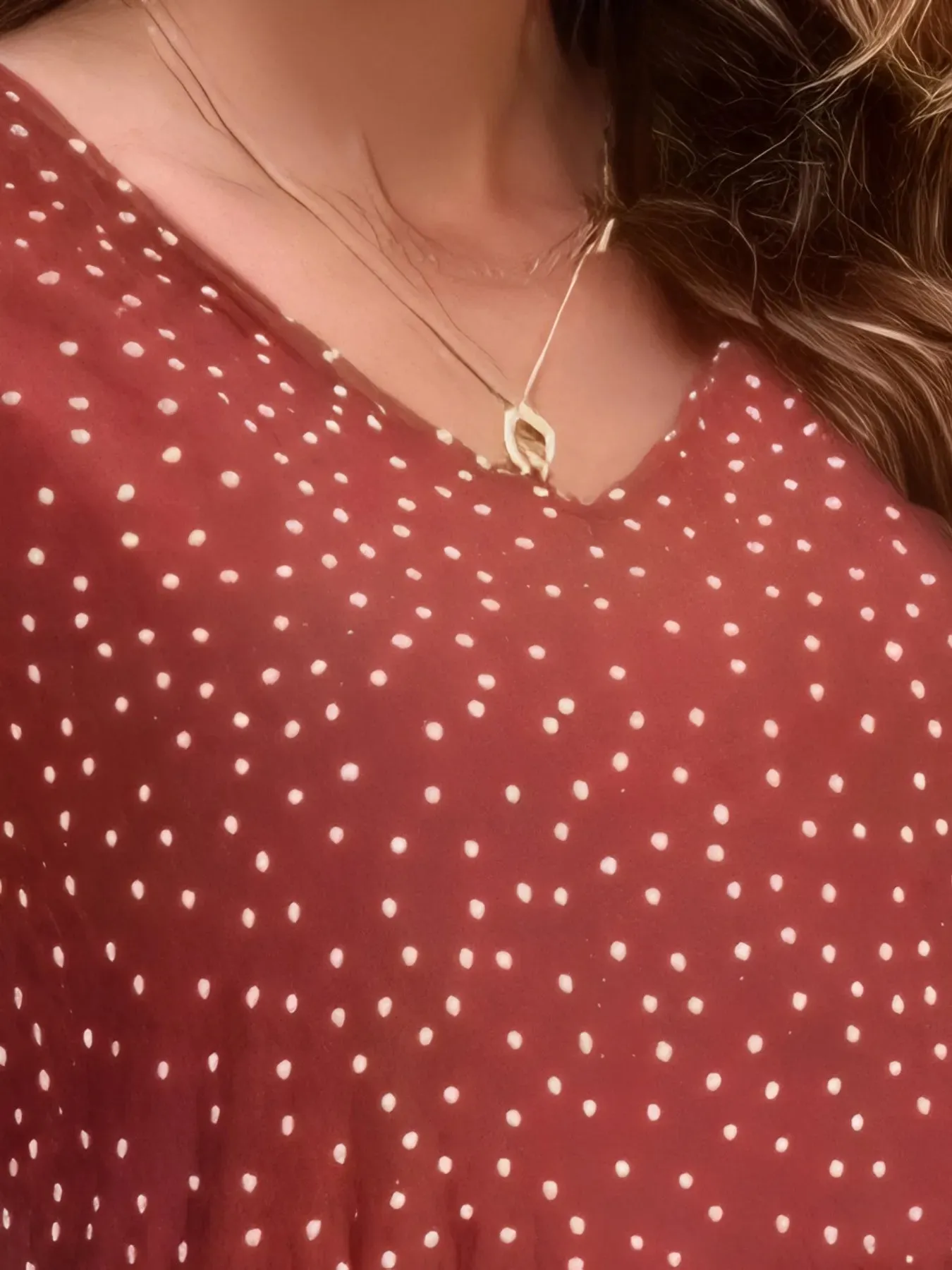 Polka Dot Ruffle Sleeve V-Neck Mini Dress sold by Charming Charlie product image thumbnail 3