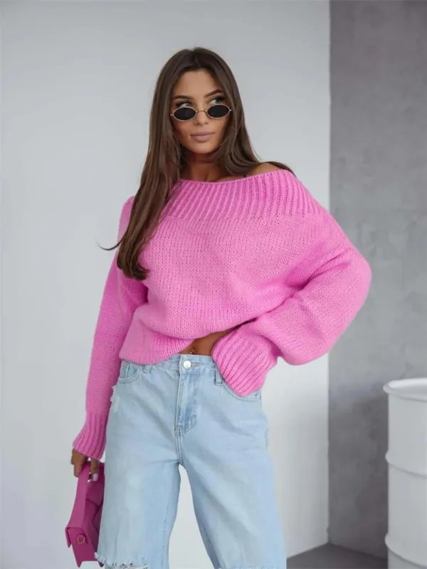 Boat Neck Drop Shoulder Sweater sold by Charming Charlie