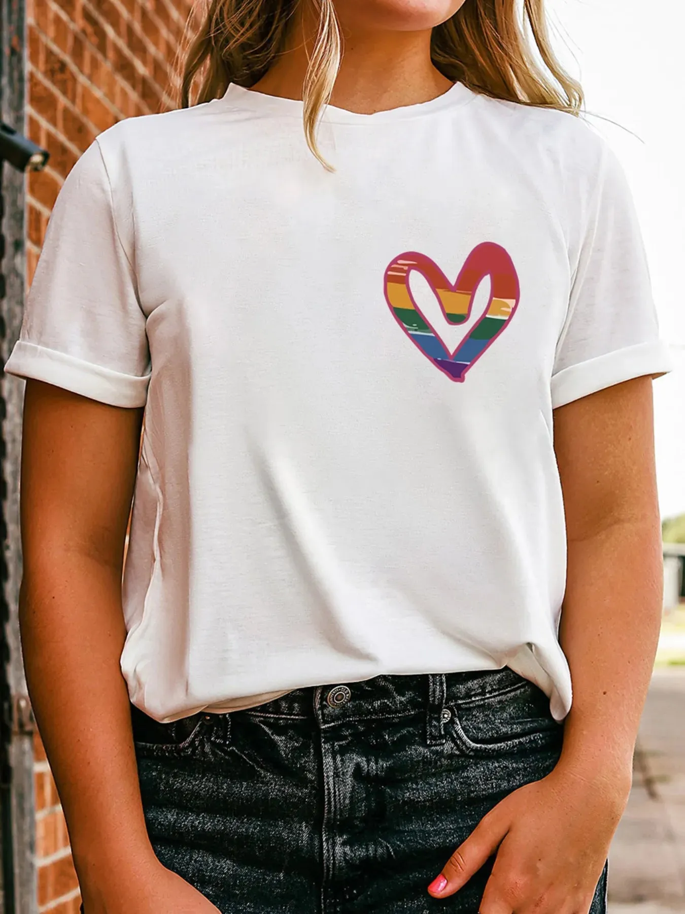 Letter Round Neck Short Sleeve T-Shirt sold by Charming Charlie product image thumbnail 5