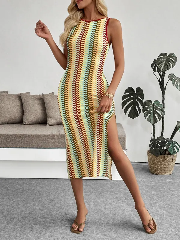 Sleeveless Chevron Pattern Sweater Dress sold by Charming Charlie