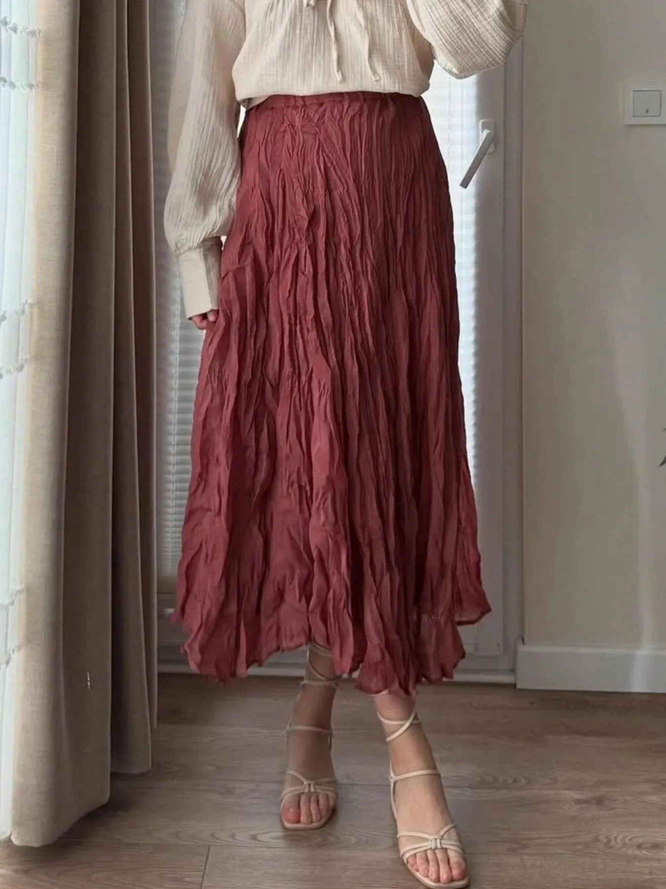 Ruched Elastic Waist Skirt sold by Charming Charlie product image thumbnail 2