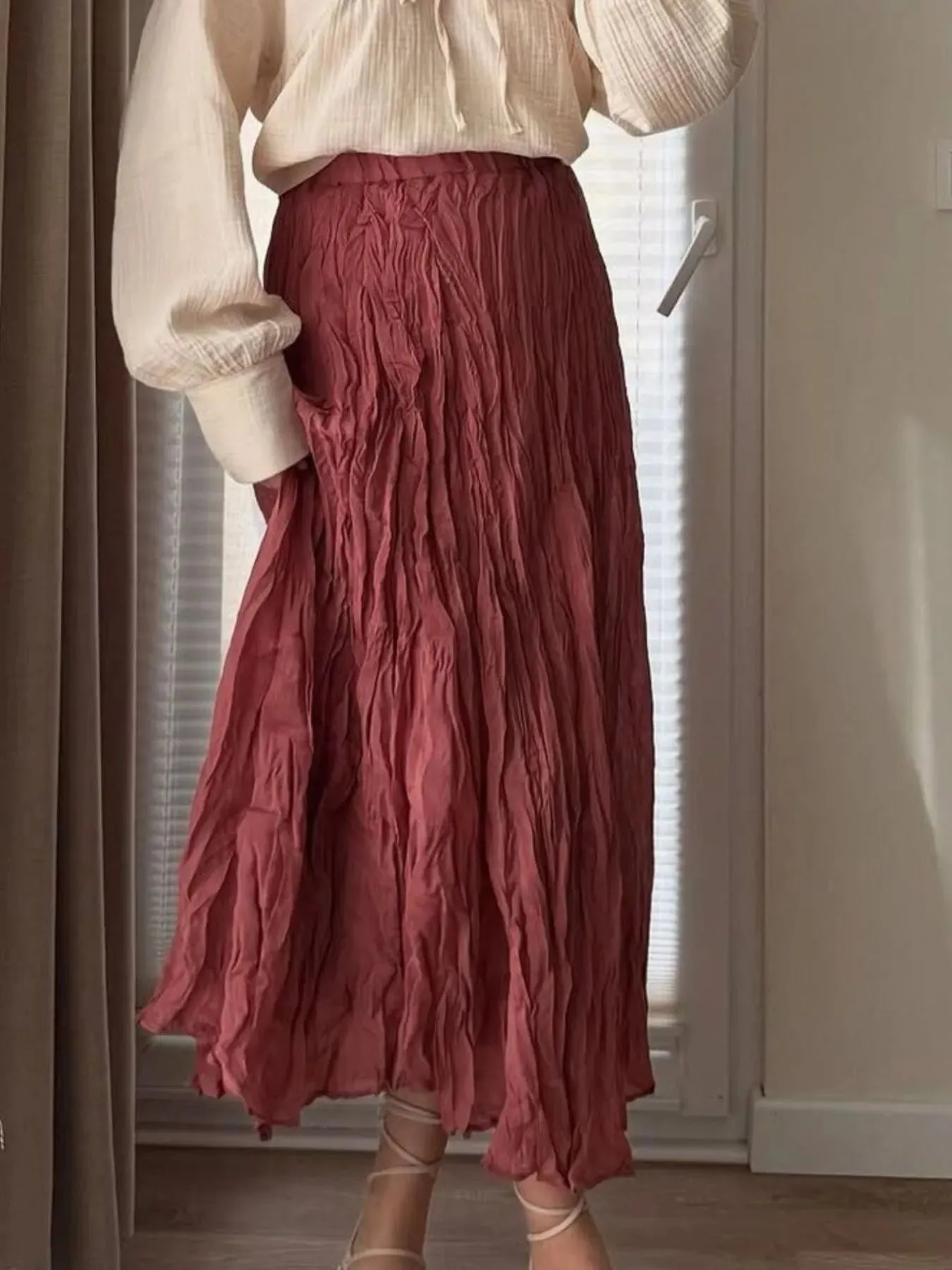 Ruched Elastic Waist Skirt sold by Charming Charlie