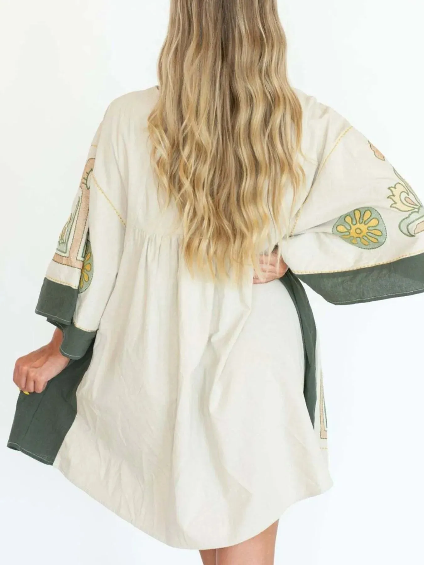 Printed V-Neck Kimono Sleeve Mini Dress sold by Charming Charlie product image thumbnail 2