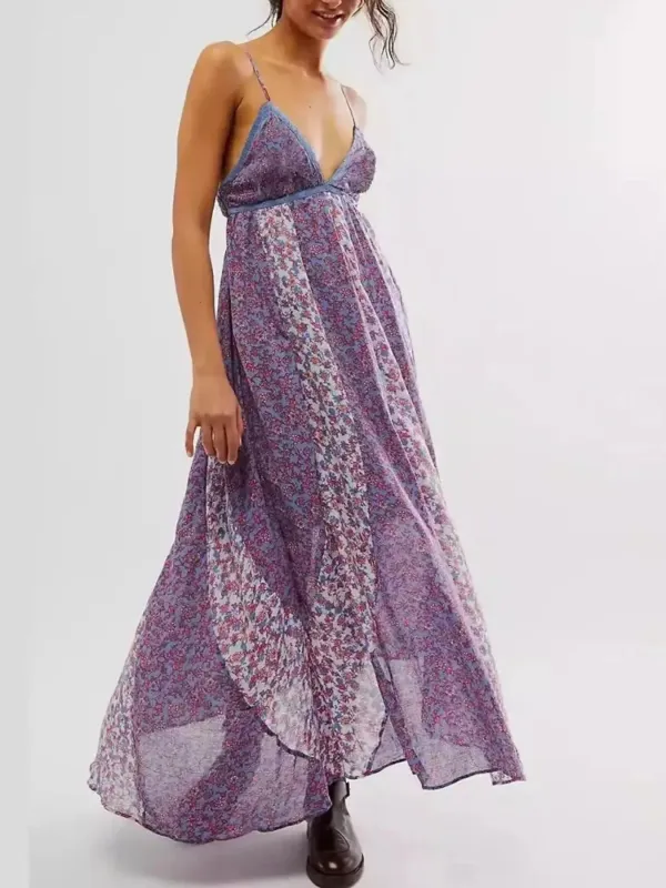 Floral V-Neck Maxi Cami Dress sold by Charming Charlie