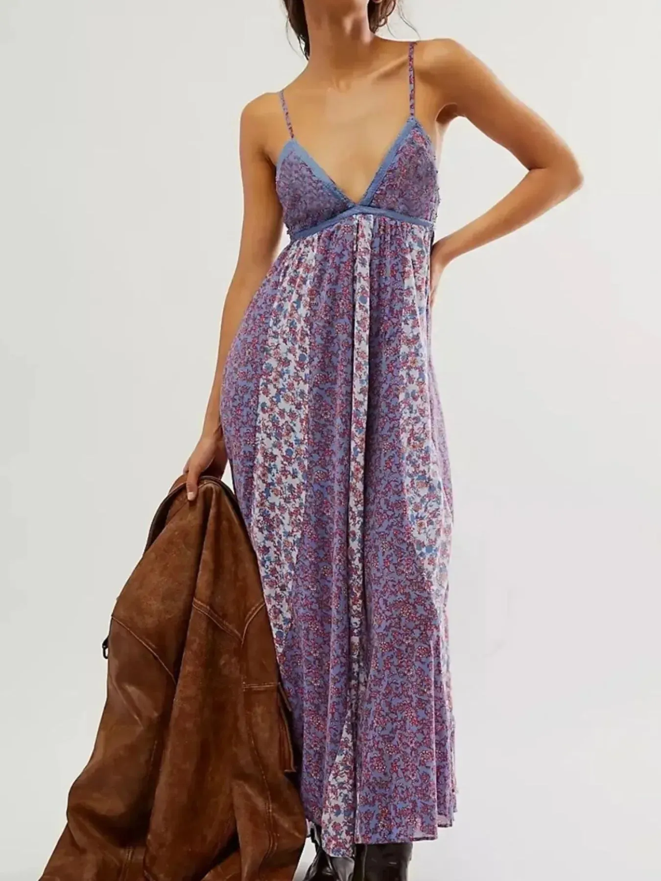 Floral V-Neck Maxi Cami Dress sold by Charming Charlie product image thumbnail 3
