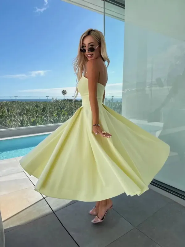 Ruched Tube Midi Dress sold by Charming Charlie