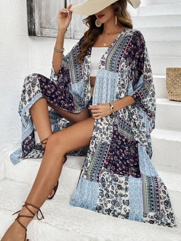 Printed Open Front Cover-Up sold by Charming Charlie
