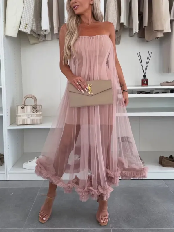 Tulle Tube Maxi Dress sold by Charming Charlie