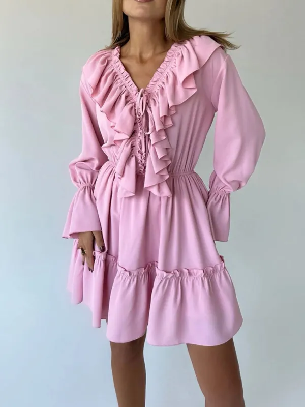 Ruffle Flounce Sleeve Mini Dress sold by Charming Charlie