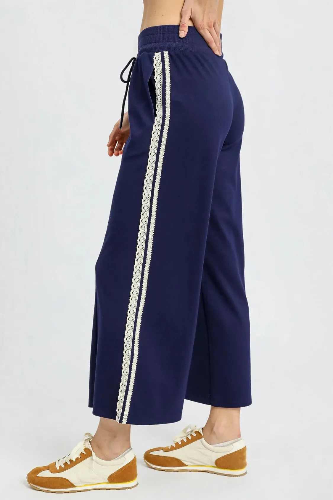 Umgee Wide-Leg Pants with Lace Trim sold by Charming Charlie product image thumbnail 3