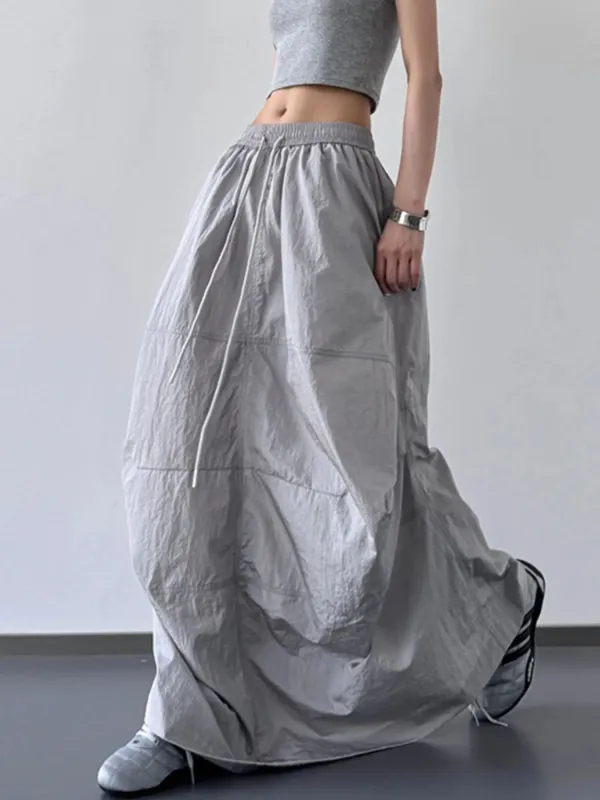 Drawstring Maxi Skirt sold by Charming Charlie