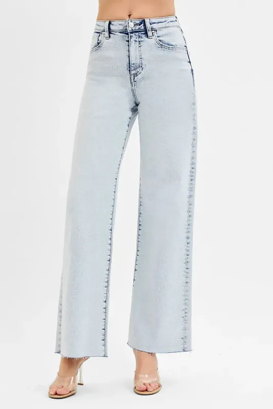 RISEN Full Size High Rise Wide Leg Jeans Plus Size sold by Charming Charlie