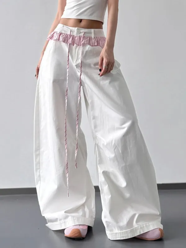 Wide Leg Drawstring Casual Pants sold by Charming Charlie