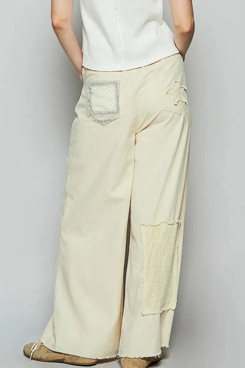 POL Raw Hem Star Patch Wide leg Pants sold by Charming Charlie product image thumbnail 3