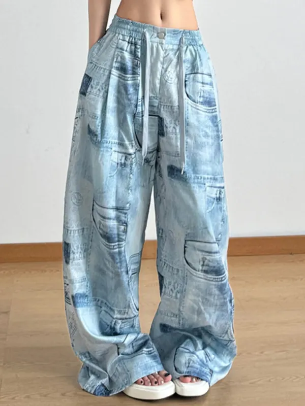 Printed Wide Leg Relaxed Fit Pants sold by Charming Charlie