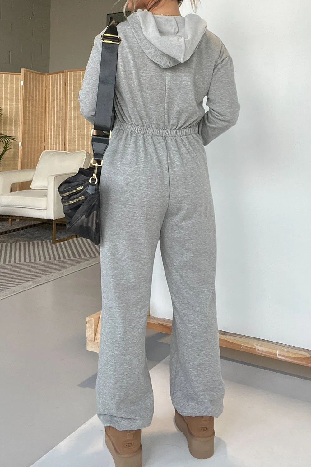 Full Size Drawstring Long Sleeve Jumpsuit sold by Charming Charlie product image thumbnail 2